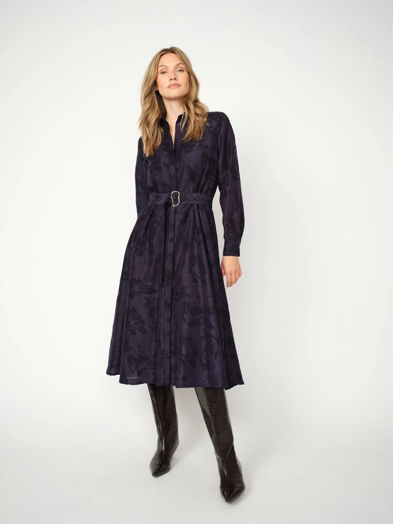 MMBEY TUL DRESS MARITIME BLUE