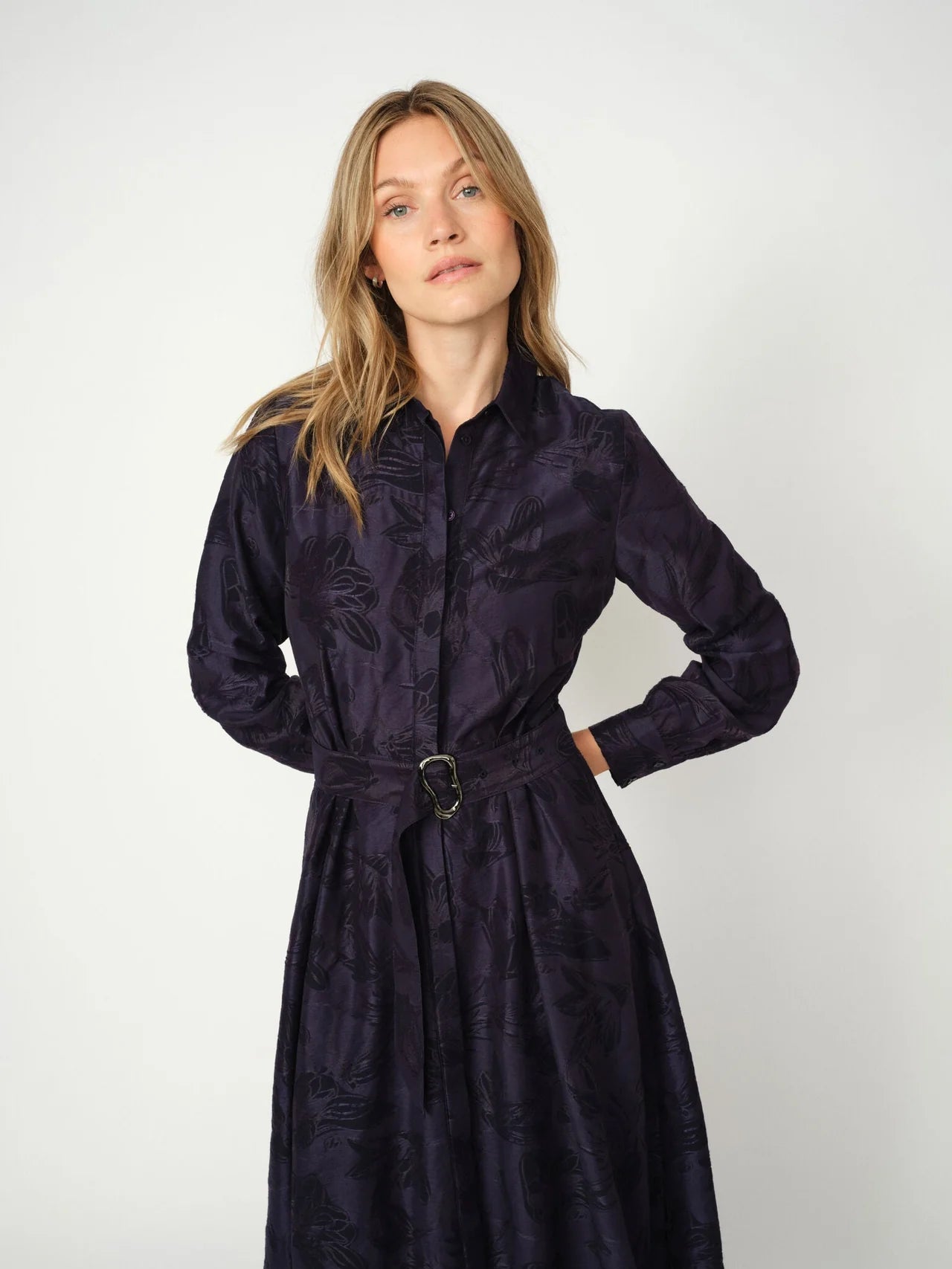 MMBEY TUL DRESS MARITIME BLUE