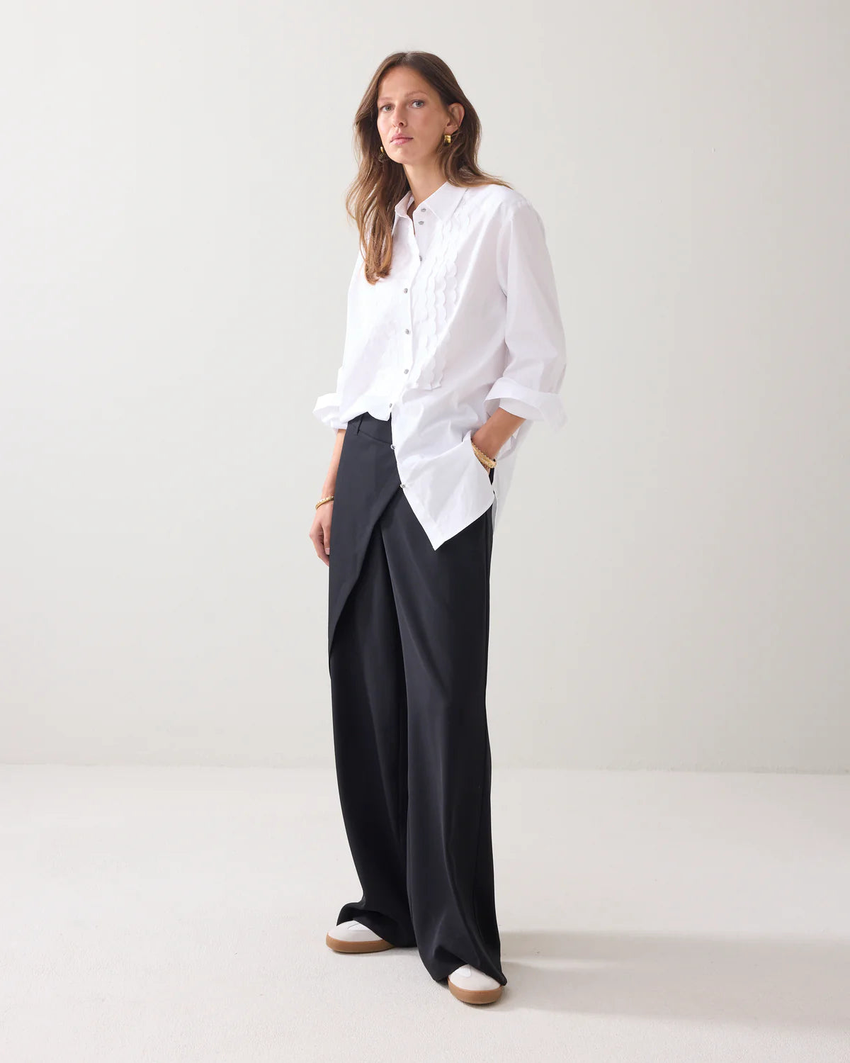 SUMMUM BLOUSE PARTY POPLIN WHITE