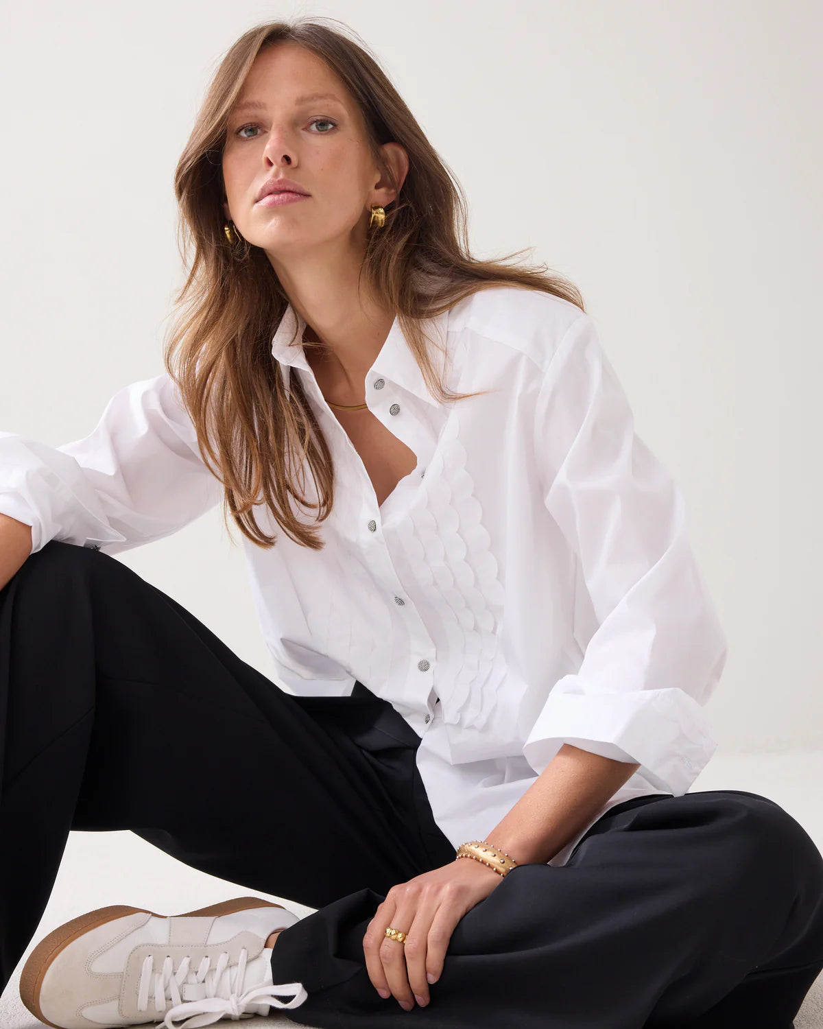 SUMMUM BLOUSE PARTY POPLIN WHITE