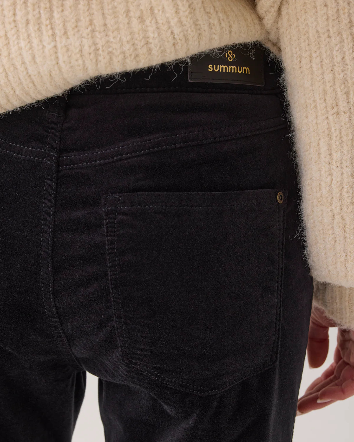 SUMMUM PANTSLIM FLARE STRETCH VELET