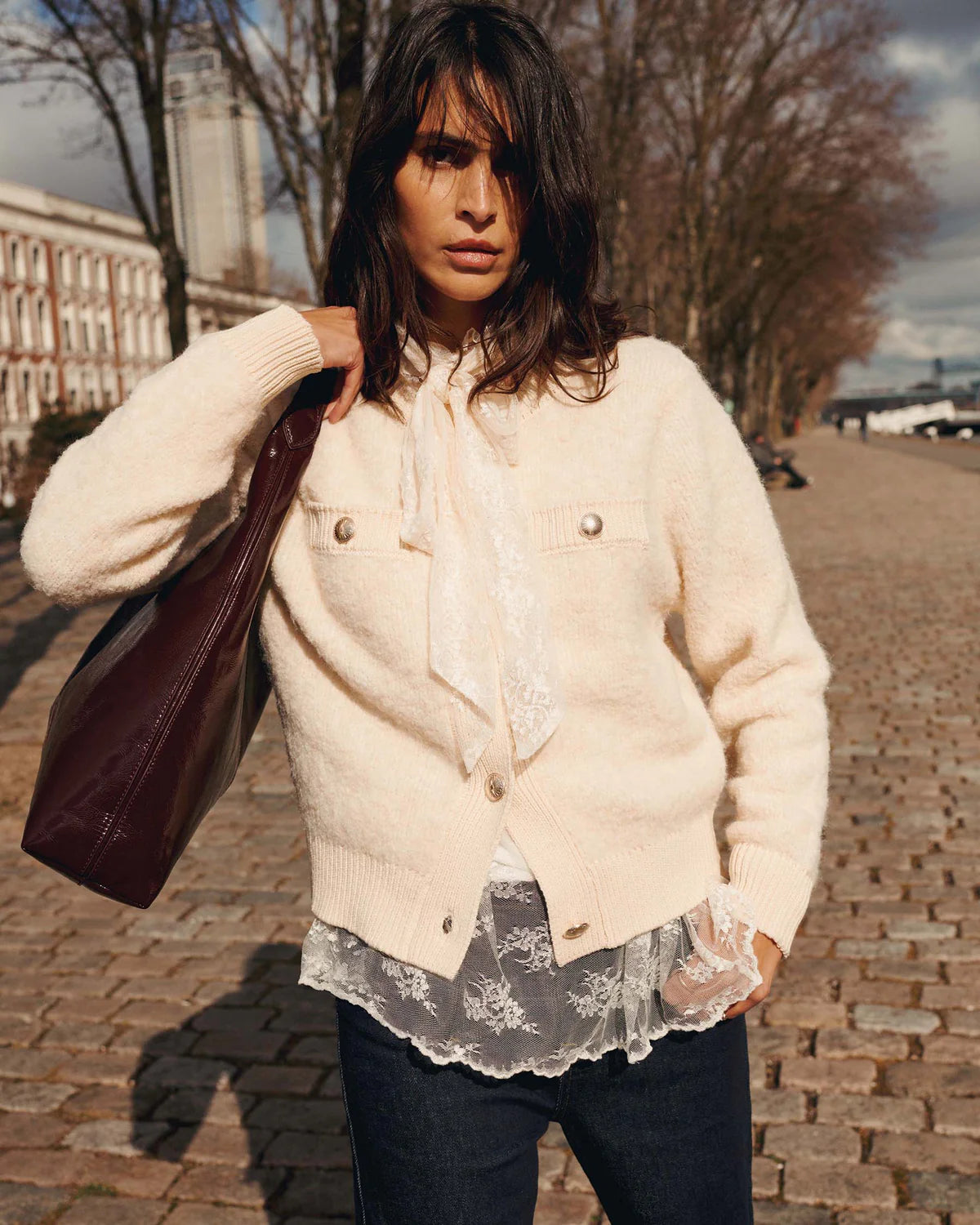 SUMMUM CARDIGAN BOUDE KNIT IVORY