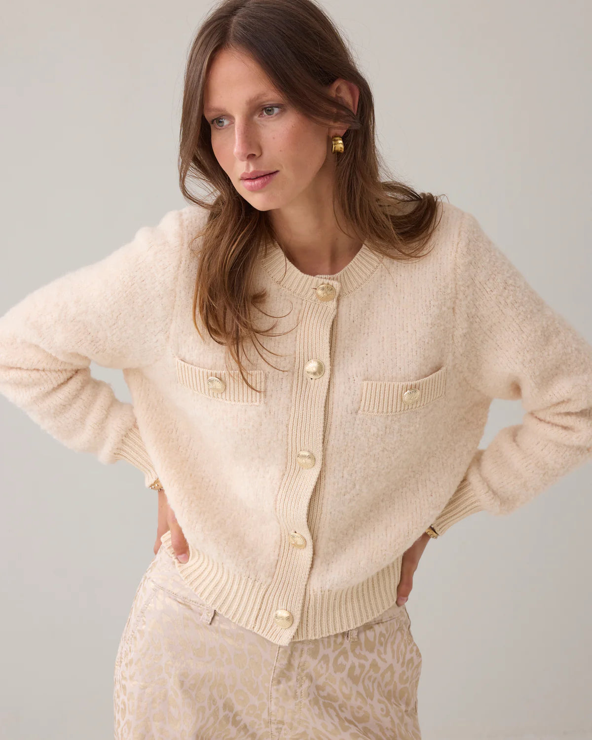SUMMUM CARDIGAN BOUDE KNIT IVORY