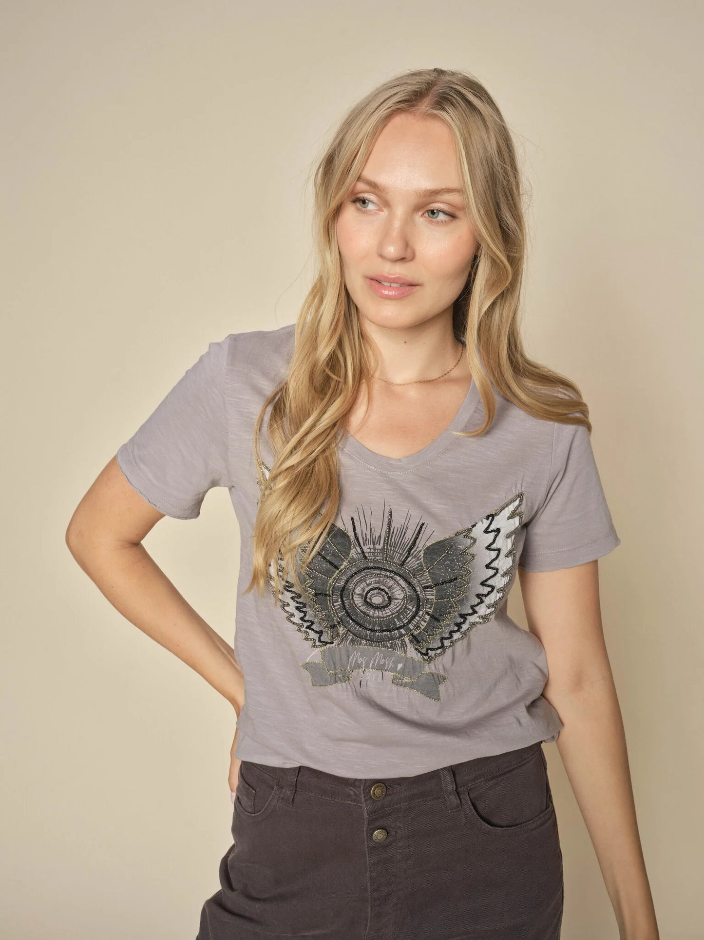 MM Gethi O-SS Tee Grey Sharkskin