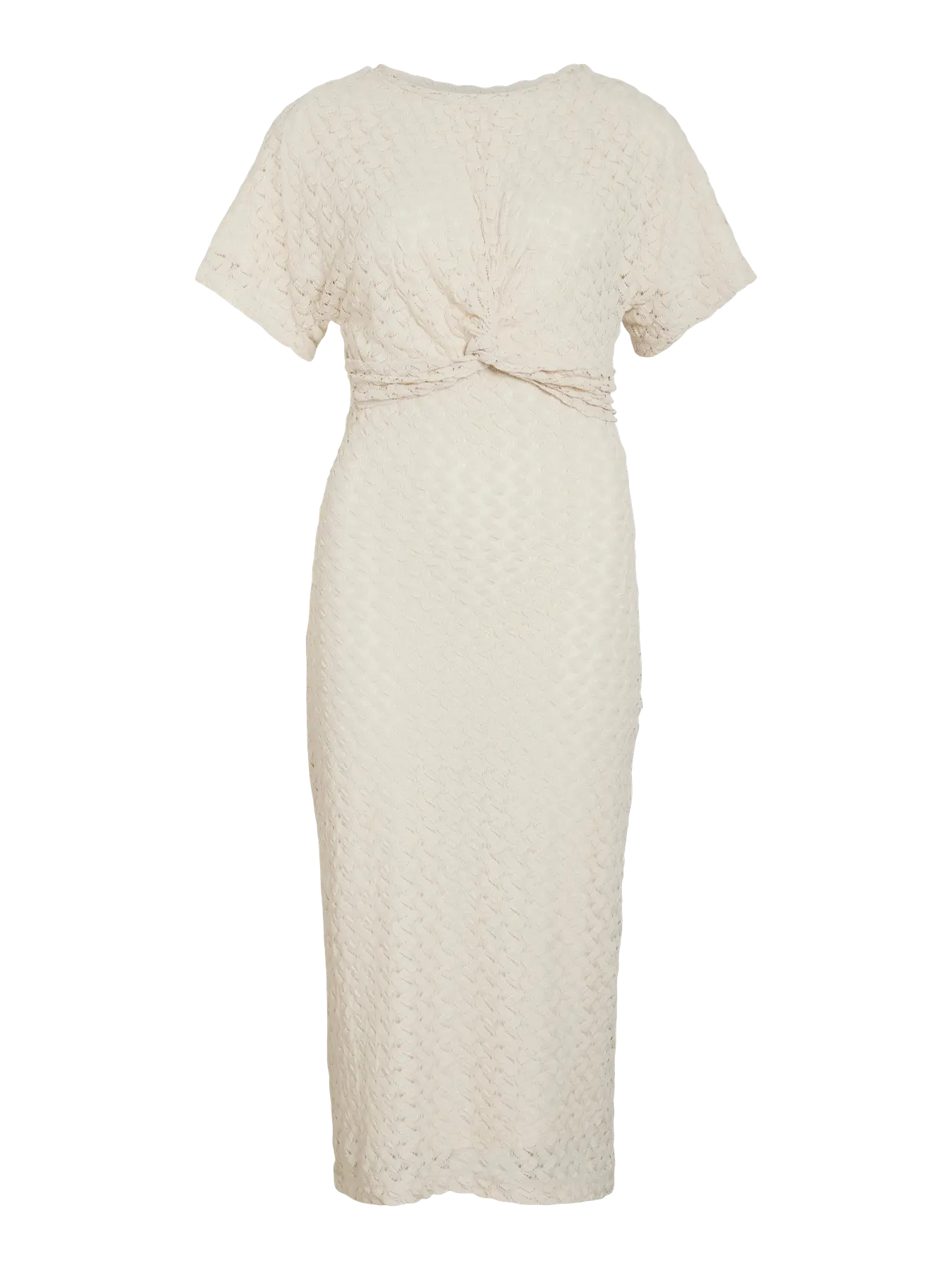 VILA VISOLIRA O-NECK MIDI DRESS BIRCH