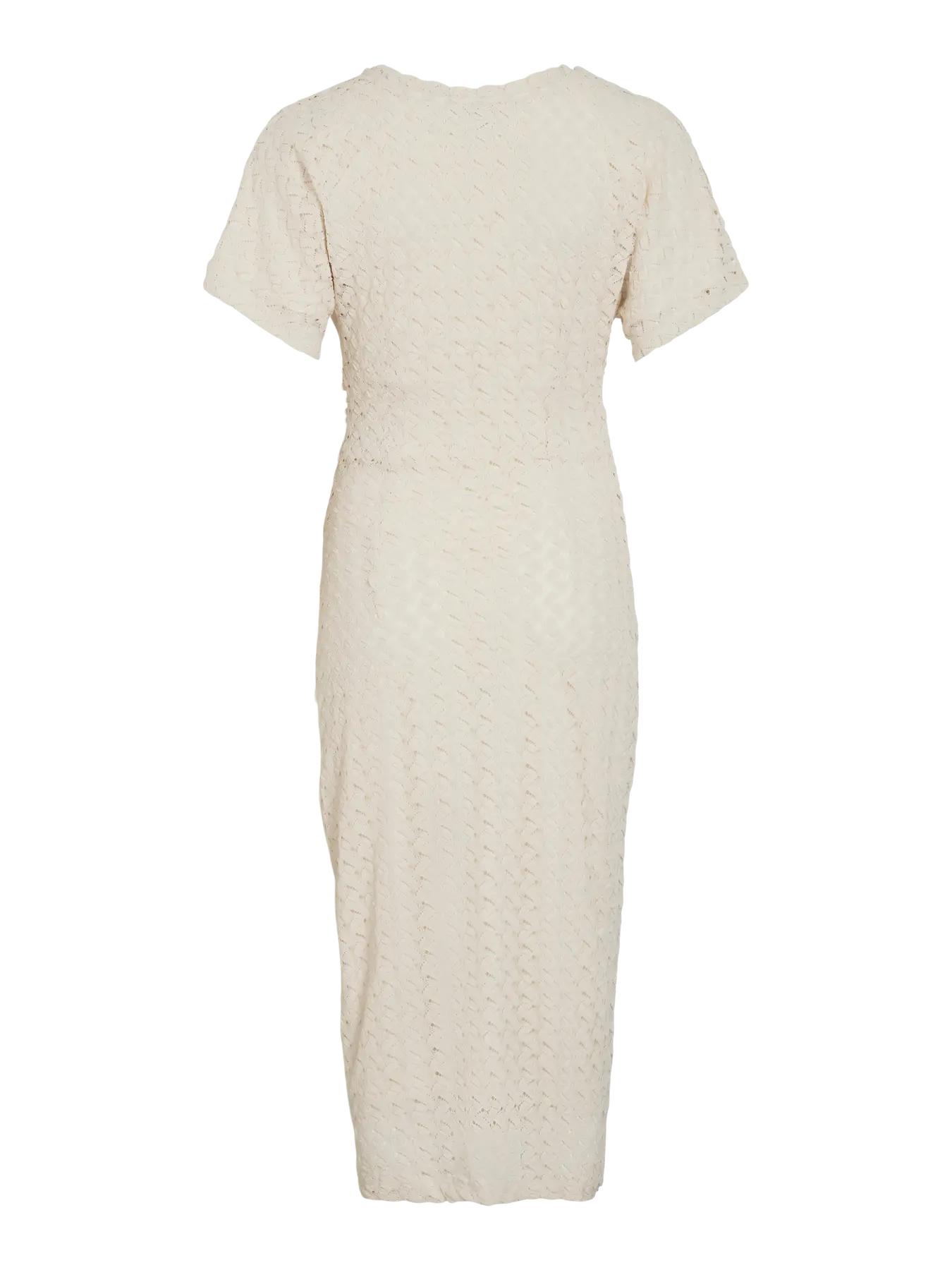 VILA VISOLIRA O-NECK MIDI DRESS BIRCH