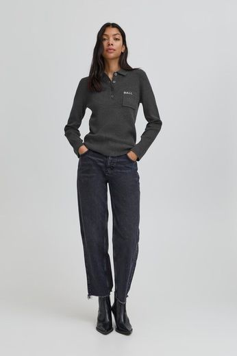 BALL BAMARIETTA KNIT POLO GREY