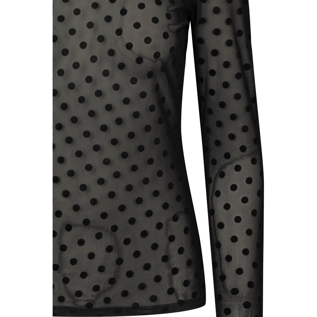 RDFROLL NECK BLOUSE BLACK