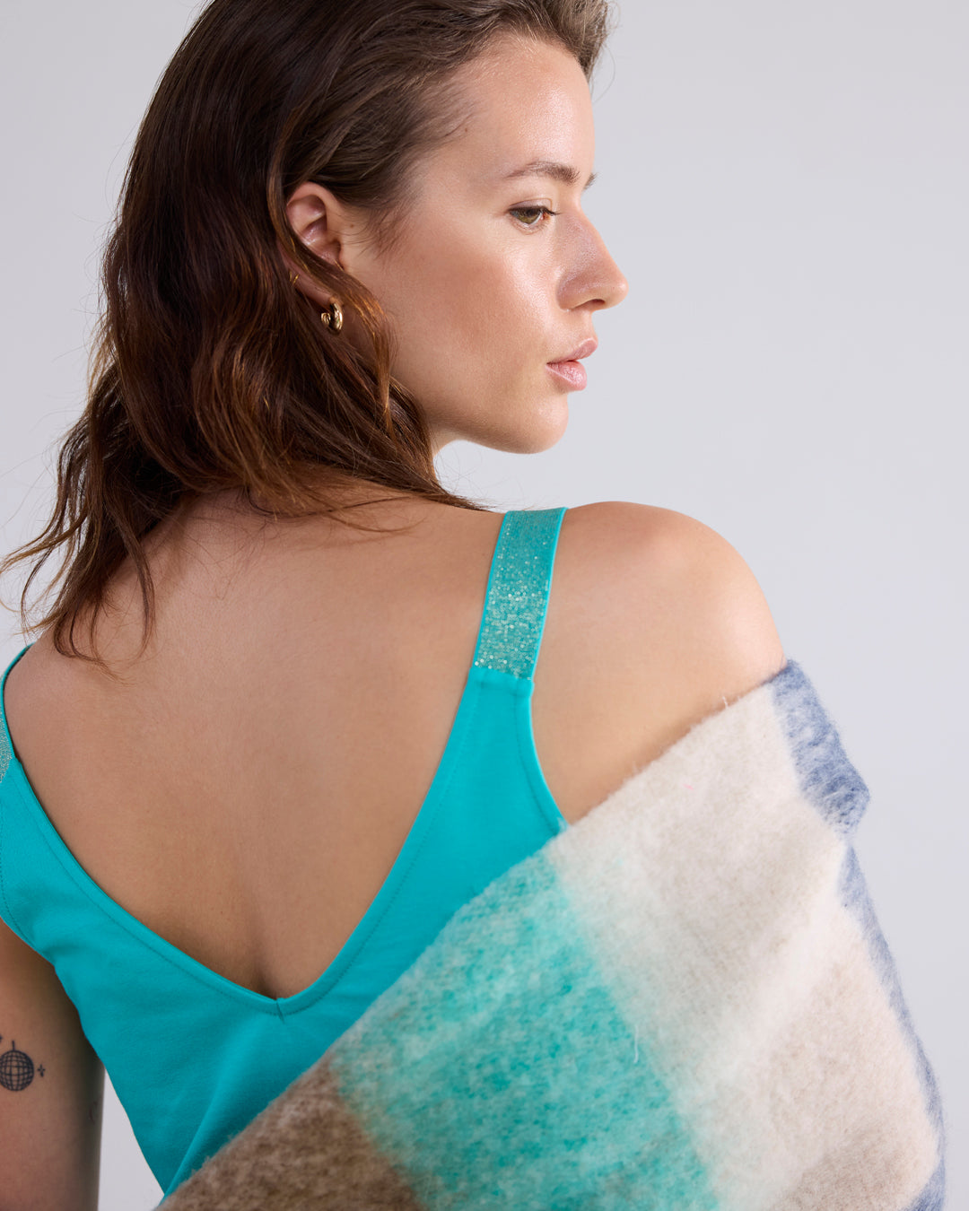 SUMMUM SINGLET COTTON TEE GREEN