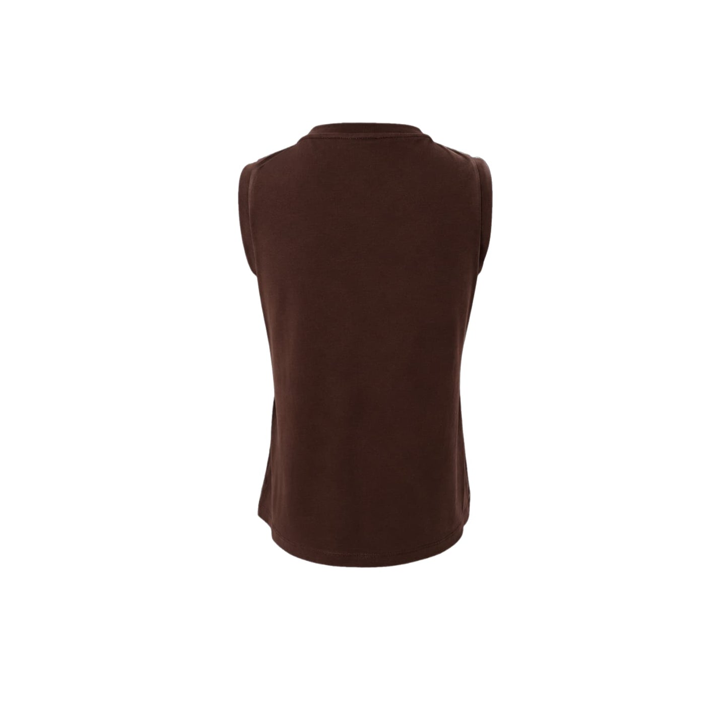 BLACK COLOUR MAY V-NECK TOP COFFE