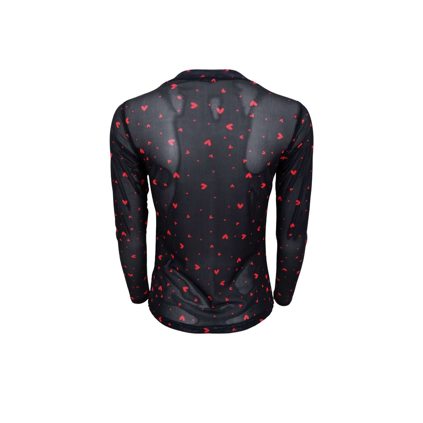 BC ANNIE MESH BLOUSE RED HEART