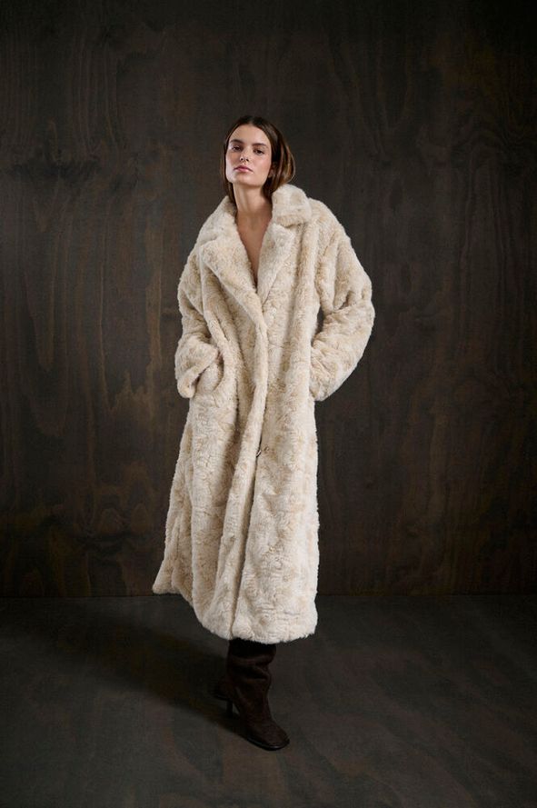 KBBOLINDA FUR COAT EGRET