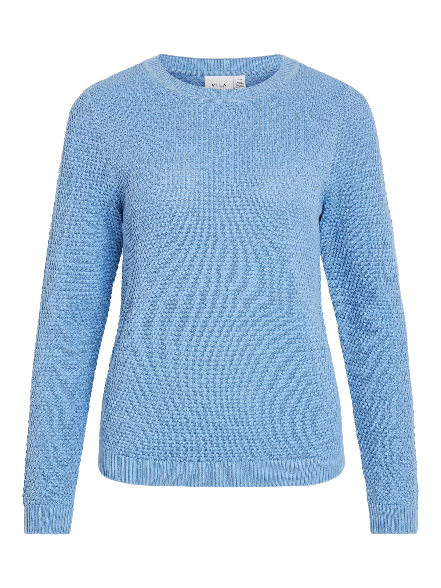 VILA VIDALO O-NECK KNIT TOP BLUE