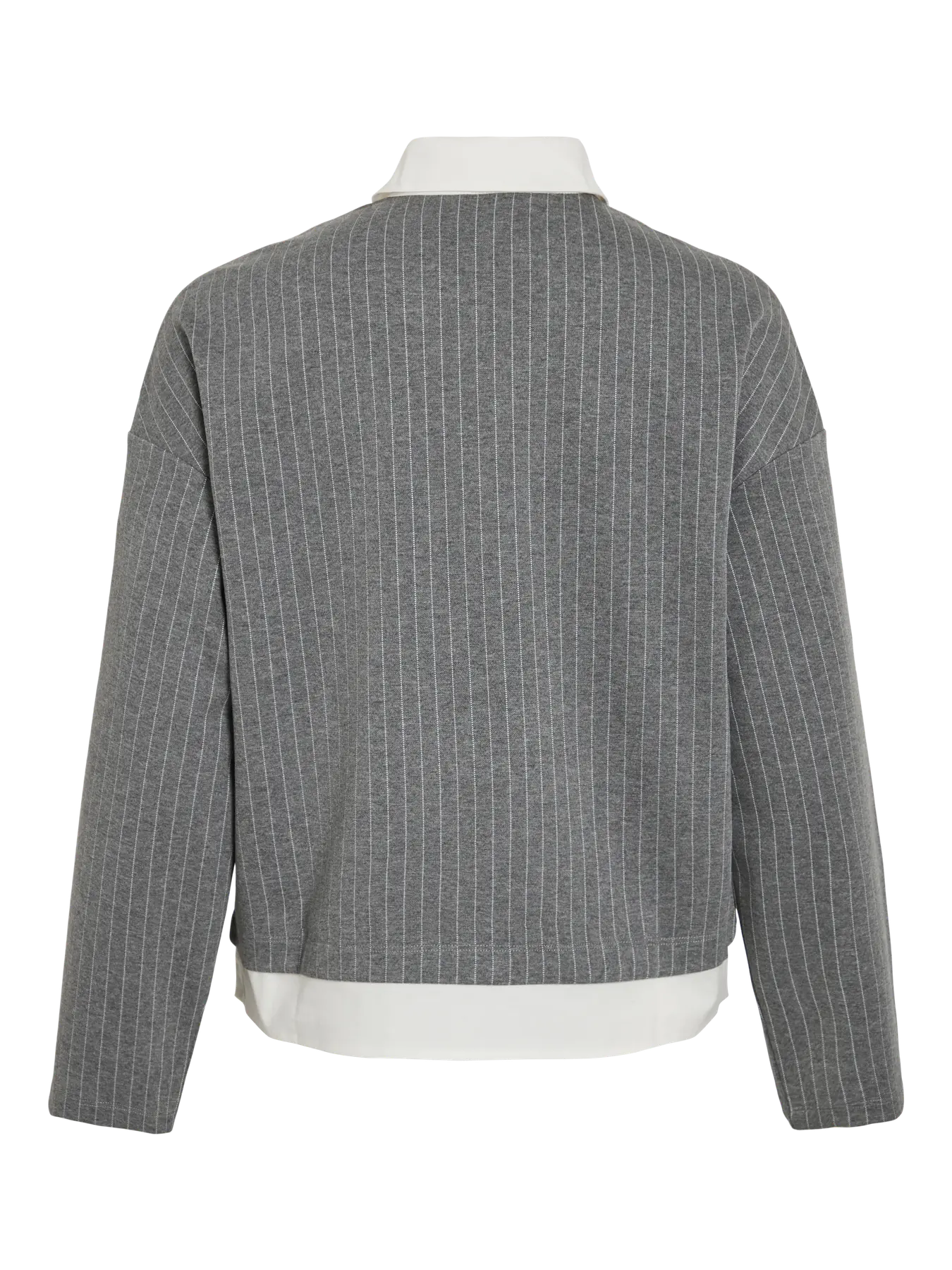 VILA VIARLESA COLLAR TOP GREY MELAN