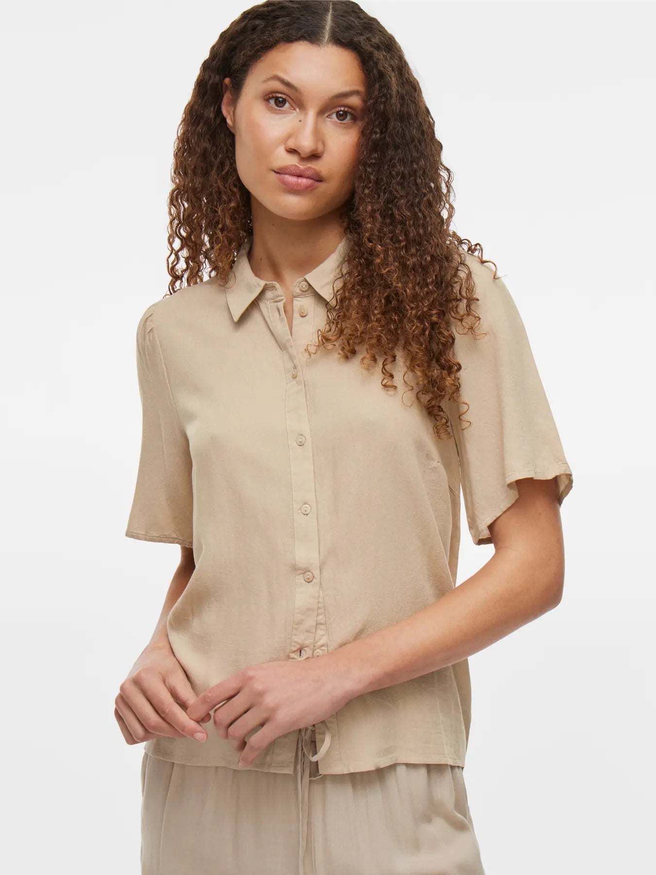 VILA VIPRICIL SHIRT FEATHER GRAY