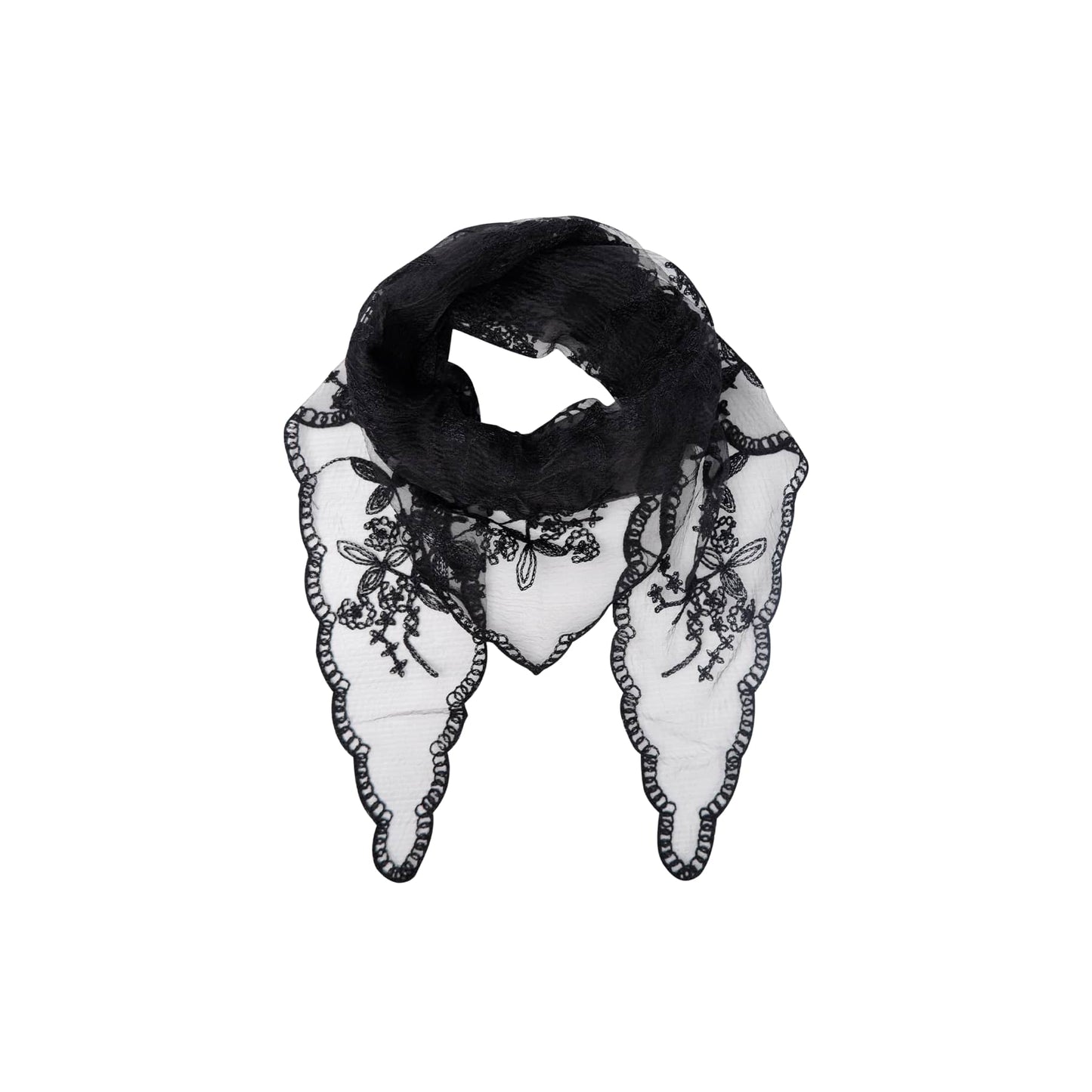 BCMIRIANA TRIANGLE LACE SCARF BLACK