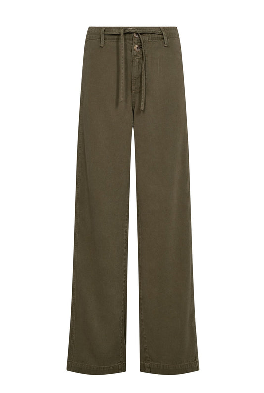 MMEMILIA ELASTIC PANT OLIVE NIGT