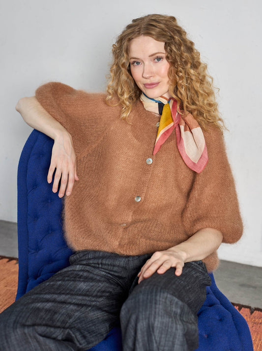 BC BKOERK PATENT KN CARDIGAN CAMEL