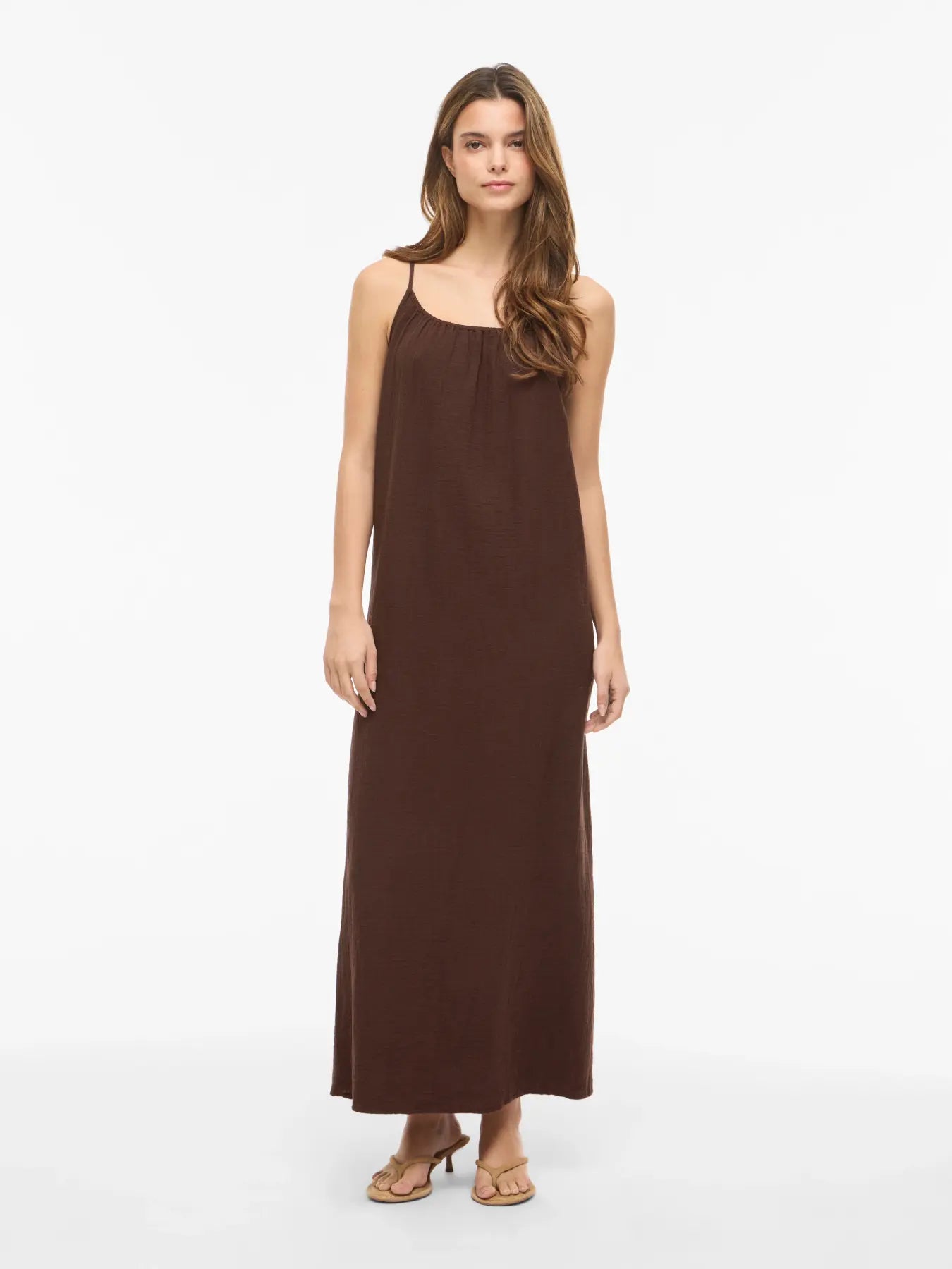VILA VILANIA MAXI DRESS COFFE BEAN