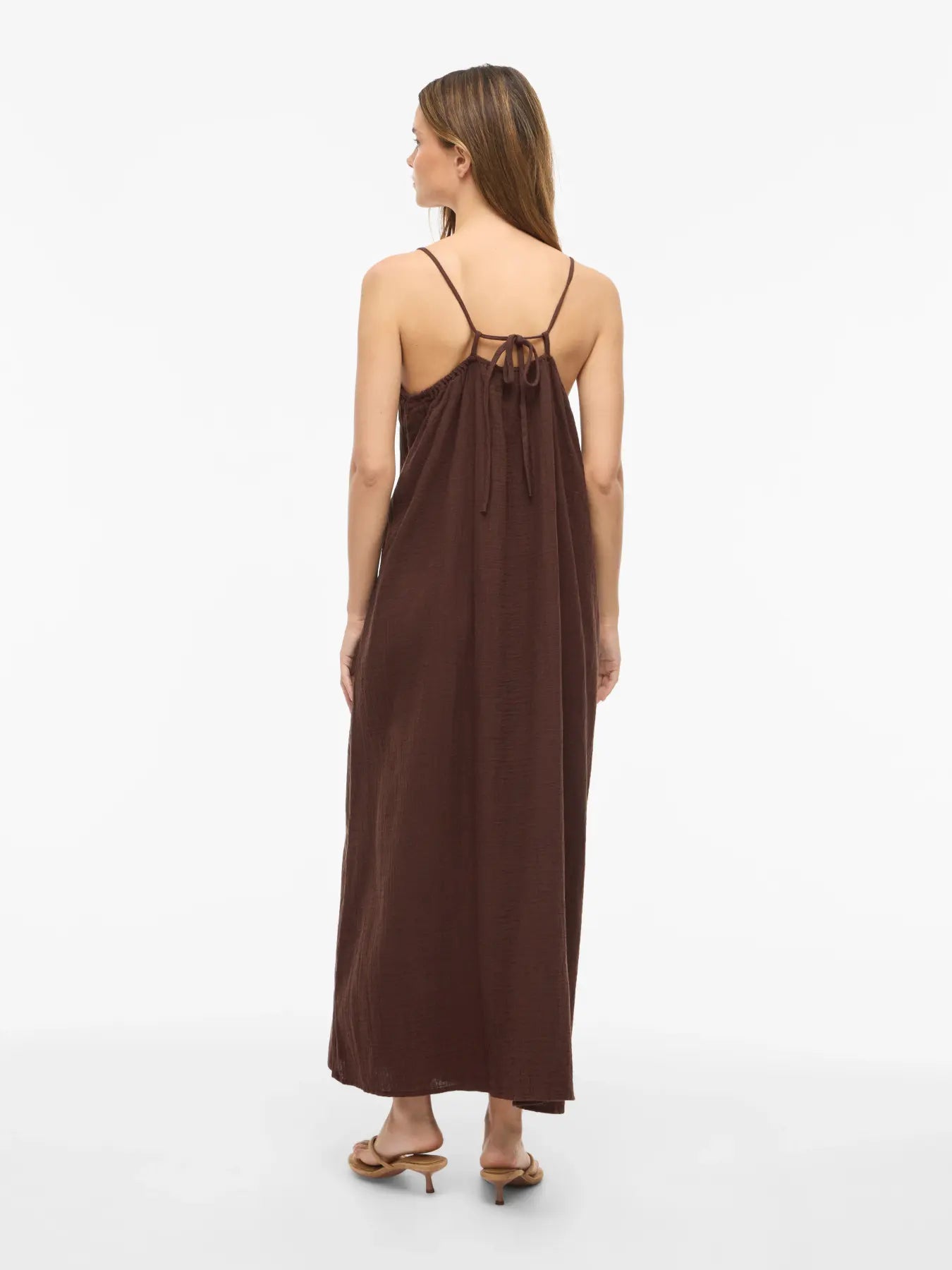 VILA VILANIA MAXI DRESS COFFE BEAN