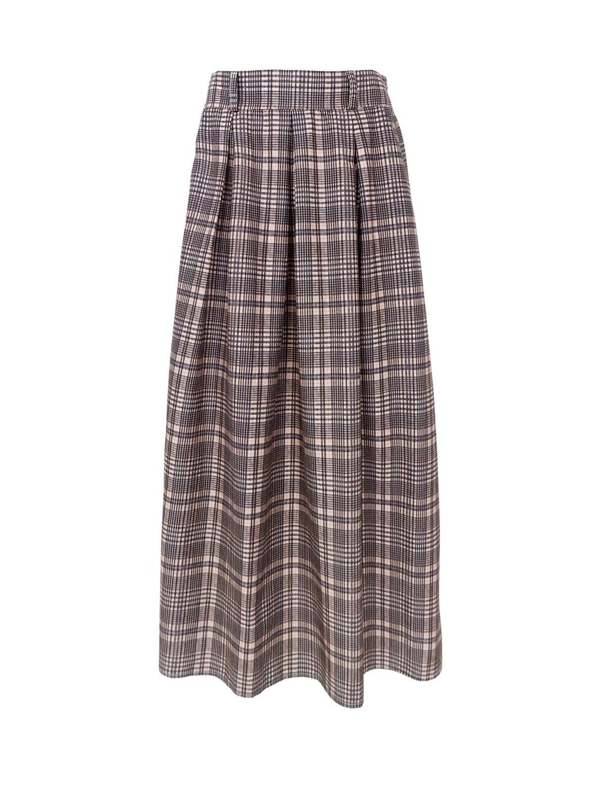 BC YORK CHECK SKIRT BLACK