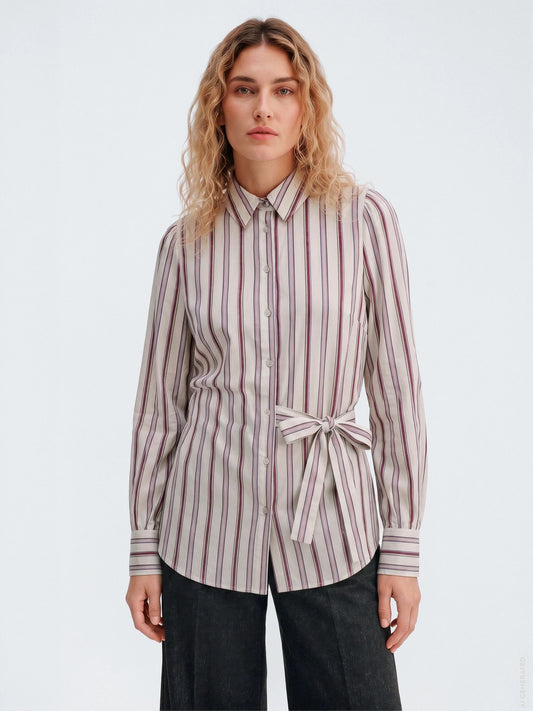 GOSSIA FROGO SHIRT PLUM STRIPES
