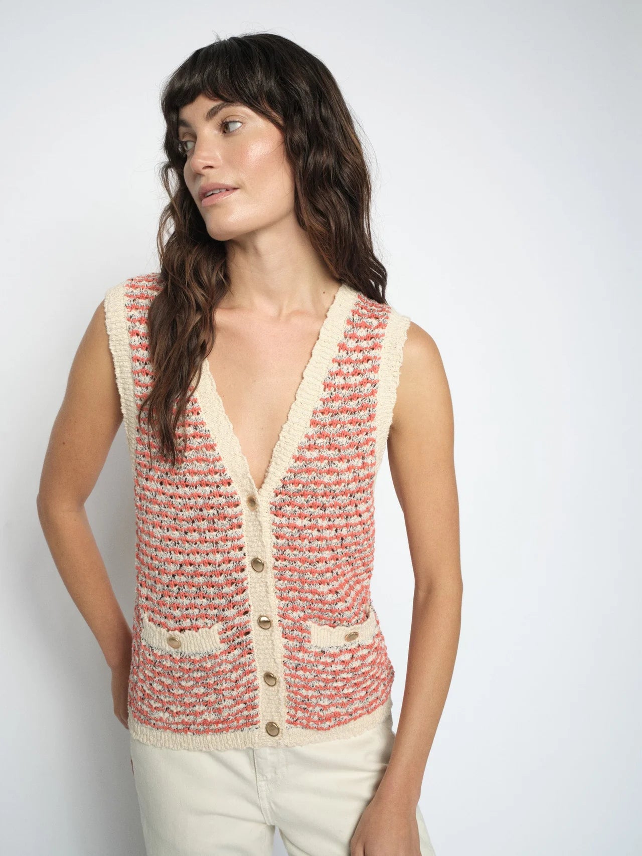 MM MIAH KNIT VEST EMBERGLOW