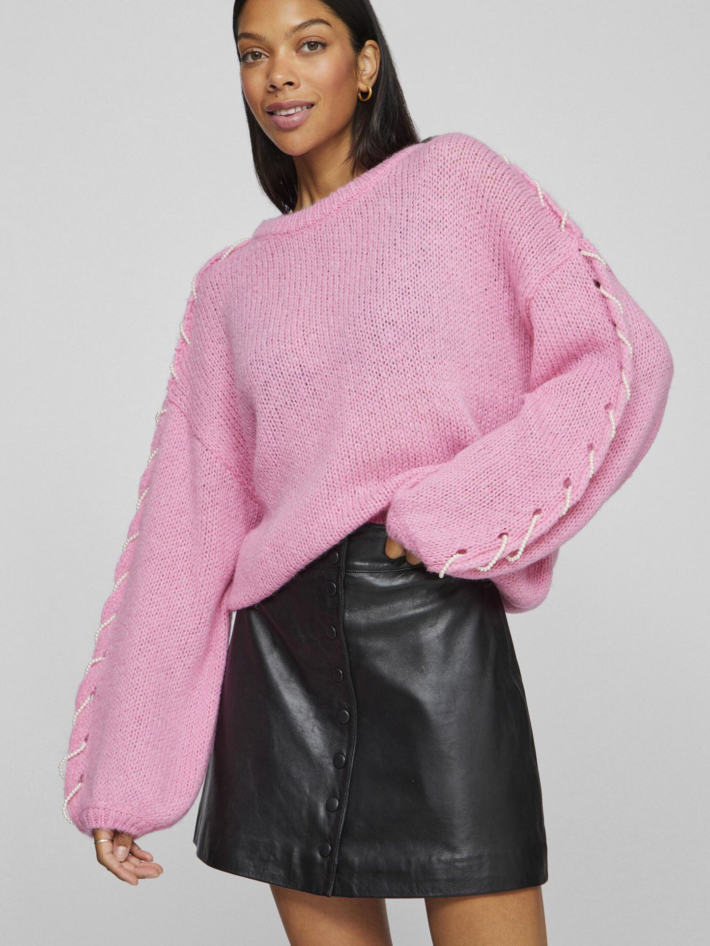 VILA VICHOCA PEARL DETAIL PULLOVER