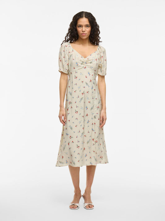 VILA VIHAVANNE RIMA MIDI DRESS BRICH