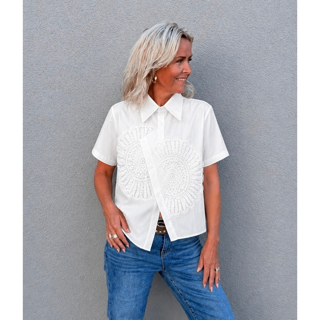 T&S CARLA COTTON SHIRT WHITE
