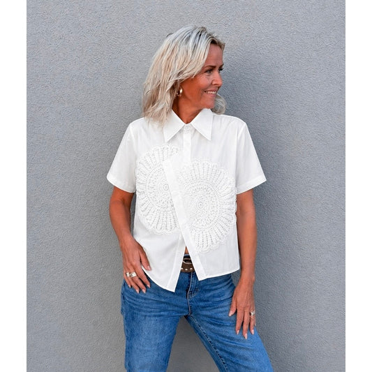 T&S CARLA COTTON SHIRT WHITE