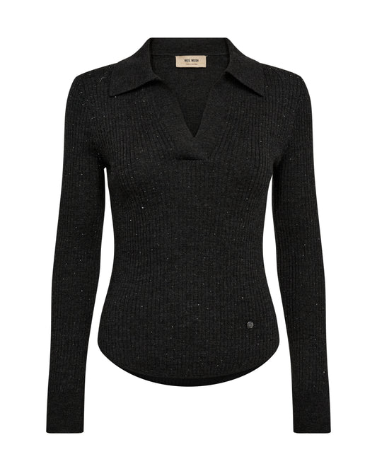 MM RONIKA WOOL KNIT POLO PHANTON