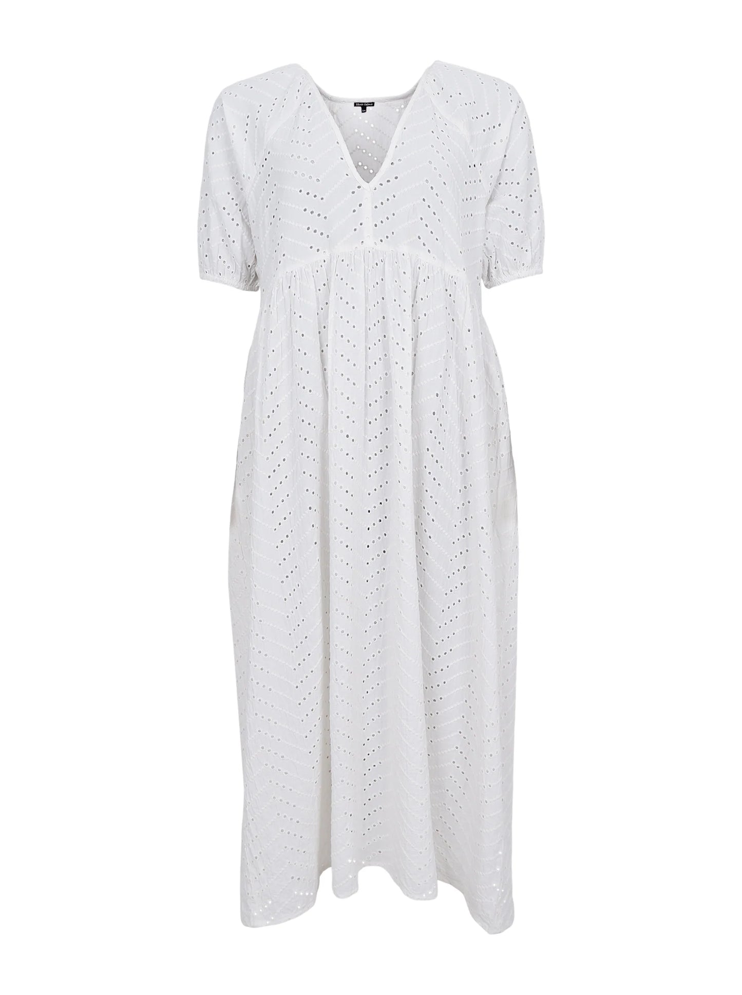 BC JULIA BRODERI ANG DRESS WHITE