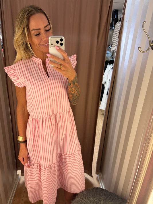 CONTINUE BEA PINK STRIPE LONG PINK