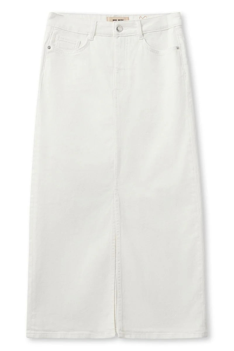 MM MELLA WHITE DENIM SKIRT