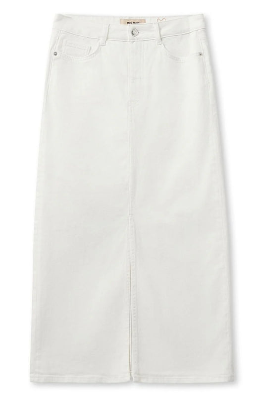 MM MELLA WHITE DENIM SKIRT