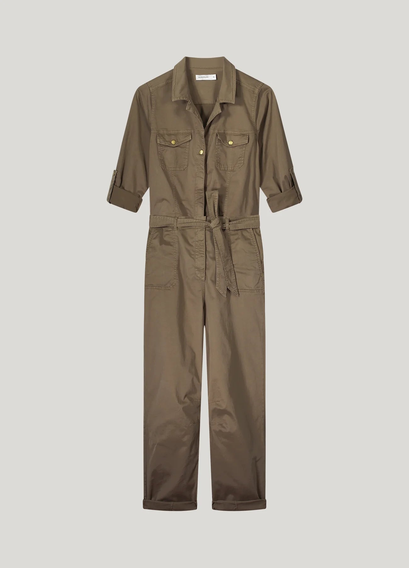 SUMMUM  JUMPSUIT  BUTTER TENCEL TWILL OLIVE