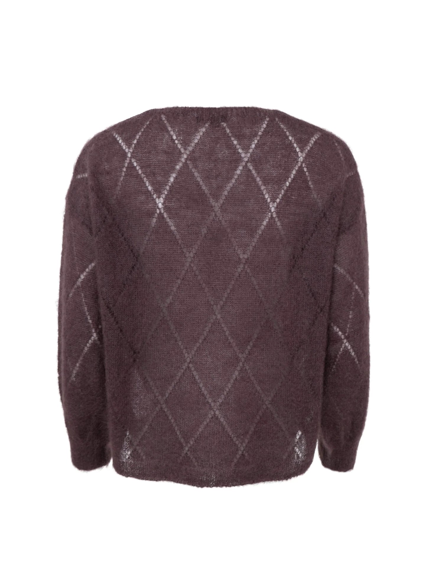 BC BJOERK ARGYLE JUMPER COFFEE