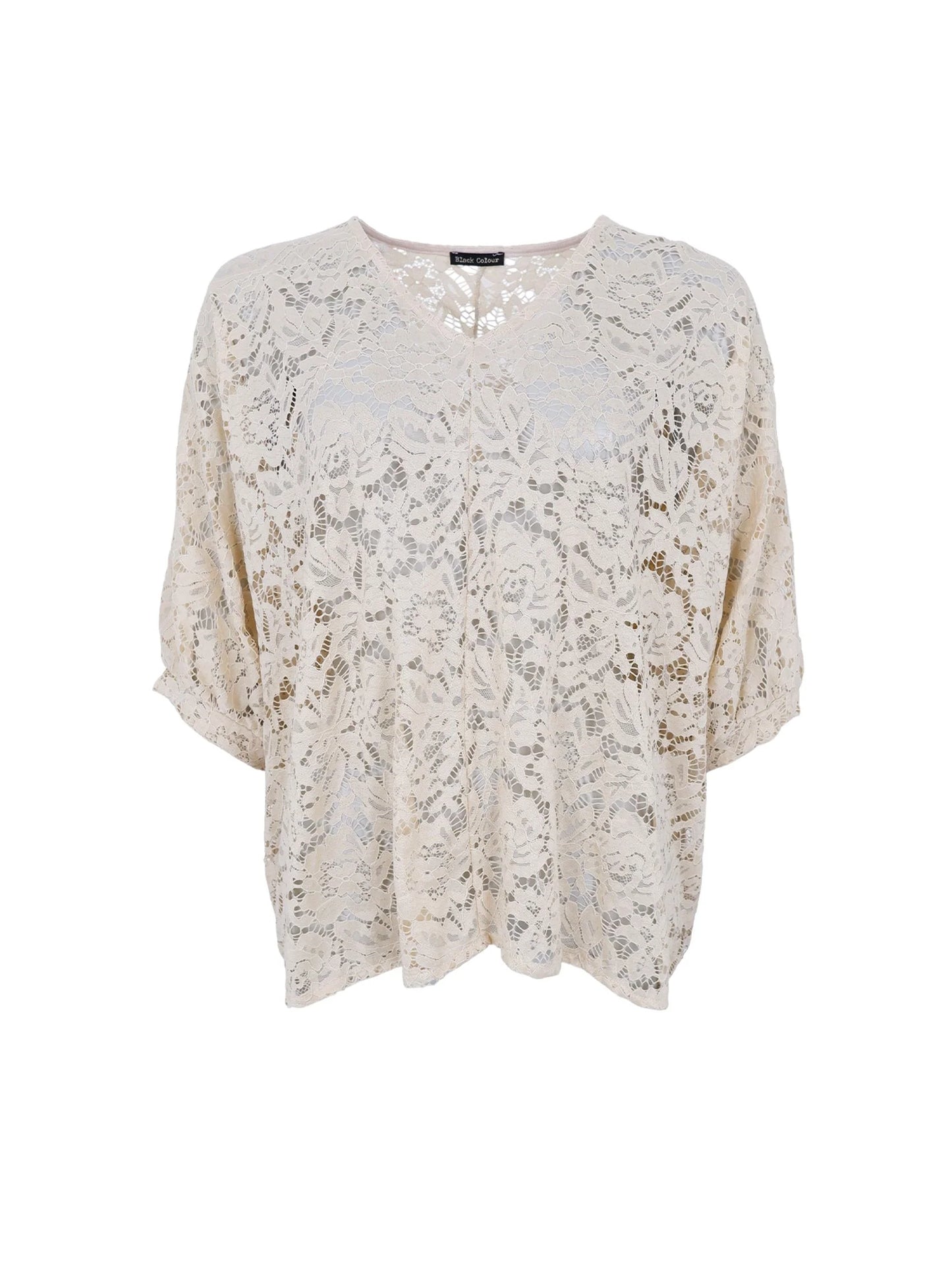 BLACK COLOUR DEBBIE LACE BLOUSE CRE