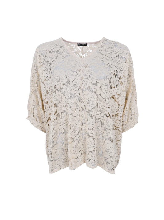 BLACK COLOUR DEBBIE LACE BLOUSE CRE