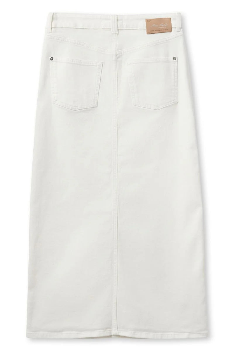 MM MELLA WHITE DENIM SKIRT