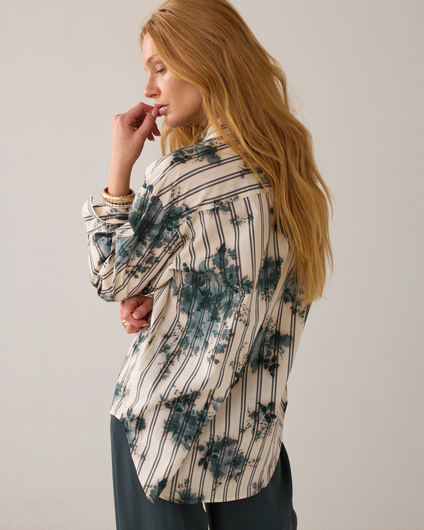 SUMMUM BLOUSE FLOWERS AND STRIPES