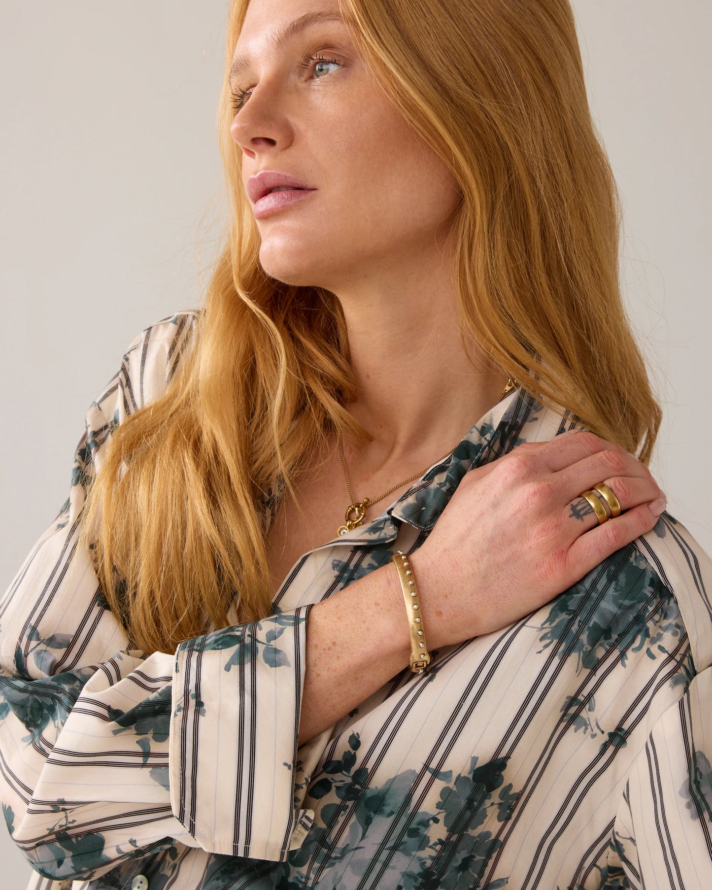 SUMMUM BLOUSE FLOWERS AND STRIPES