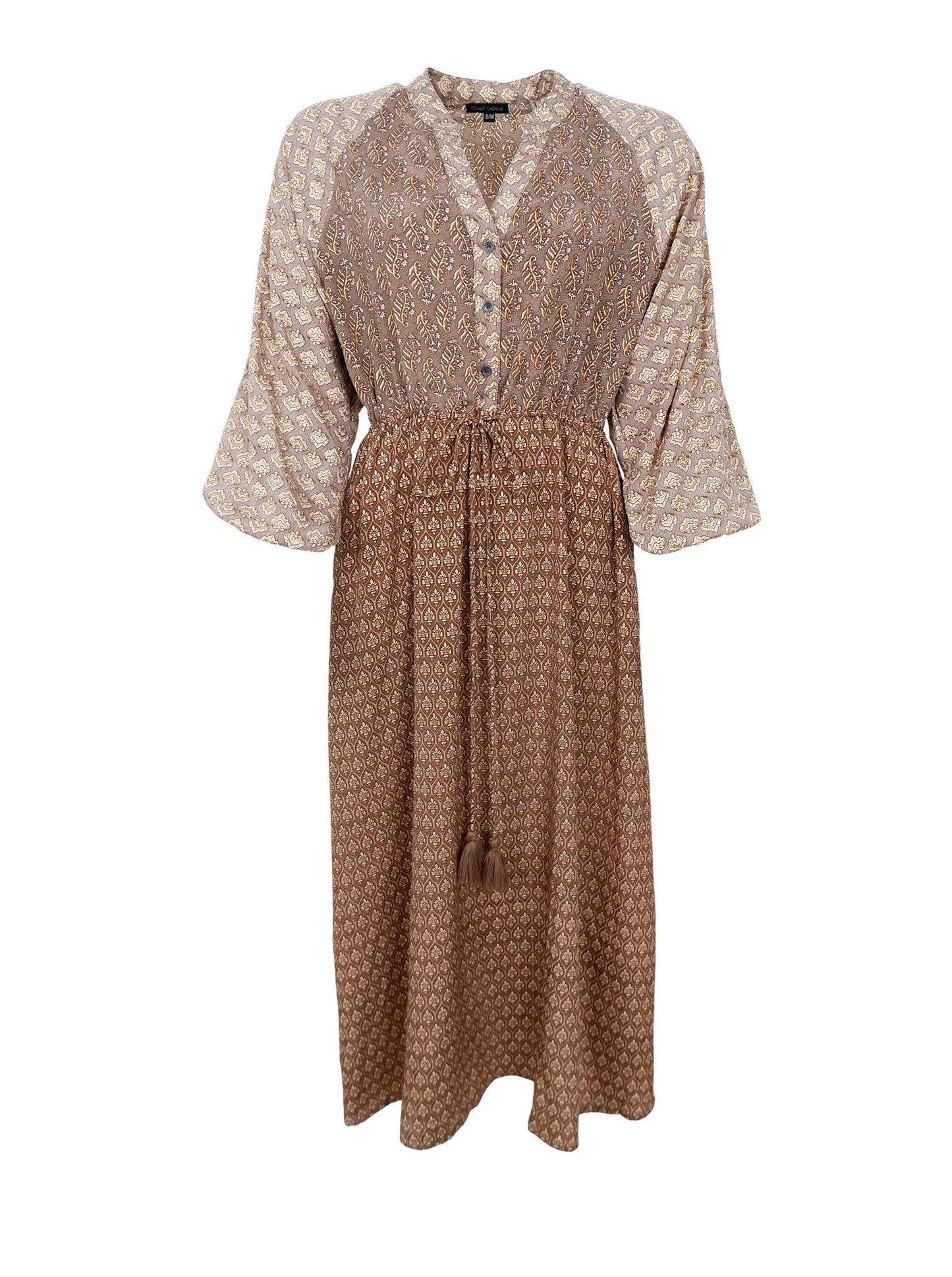 BC LUNA RAGLAN DRESS NOUGAT MULTI