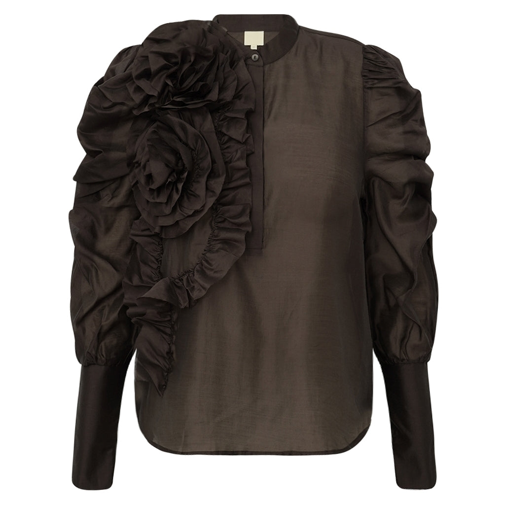 GOSSIA DEVINE BLOUSE COFFEE