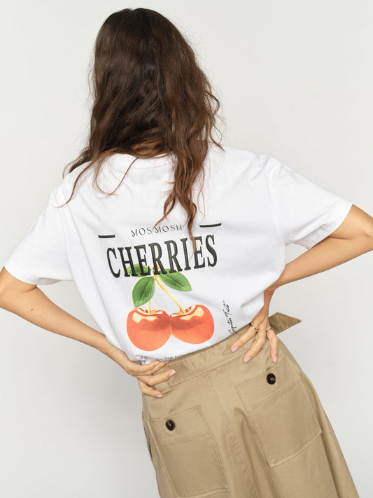 MM LAIL O-SS CHERRY TEE WHITE