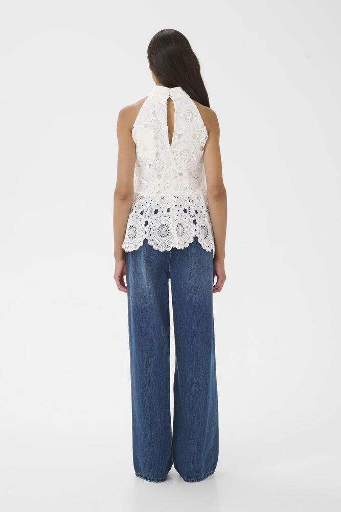 KARENBS FLORA TOP BRIGHT WHITE