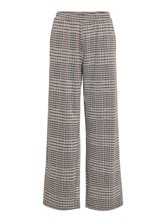 VILA VIRAJA CHECKS HW WIDE PANTS/R