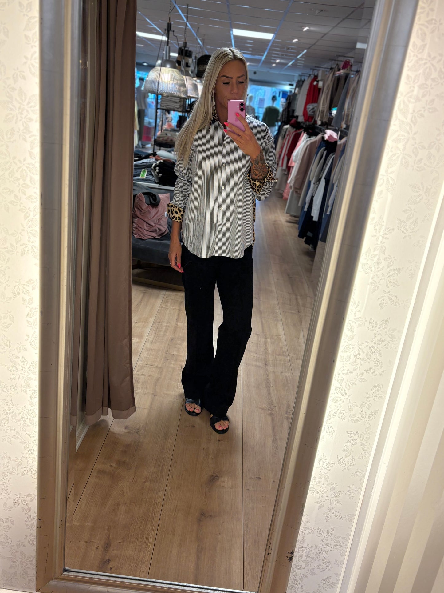 SUMMUM TROUSERS WIDE LEG PUNTO BLACK