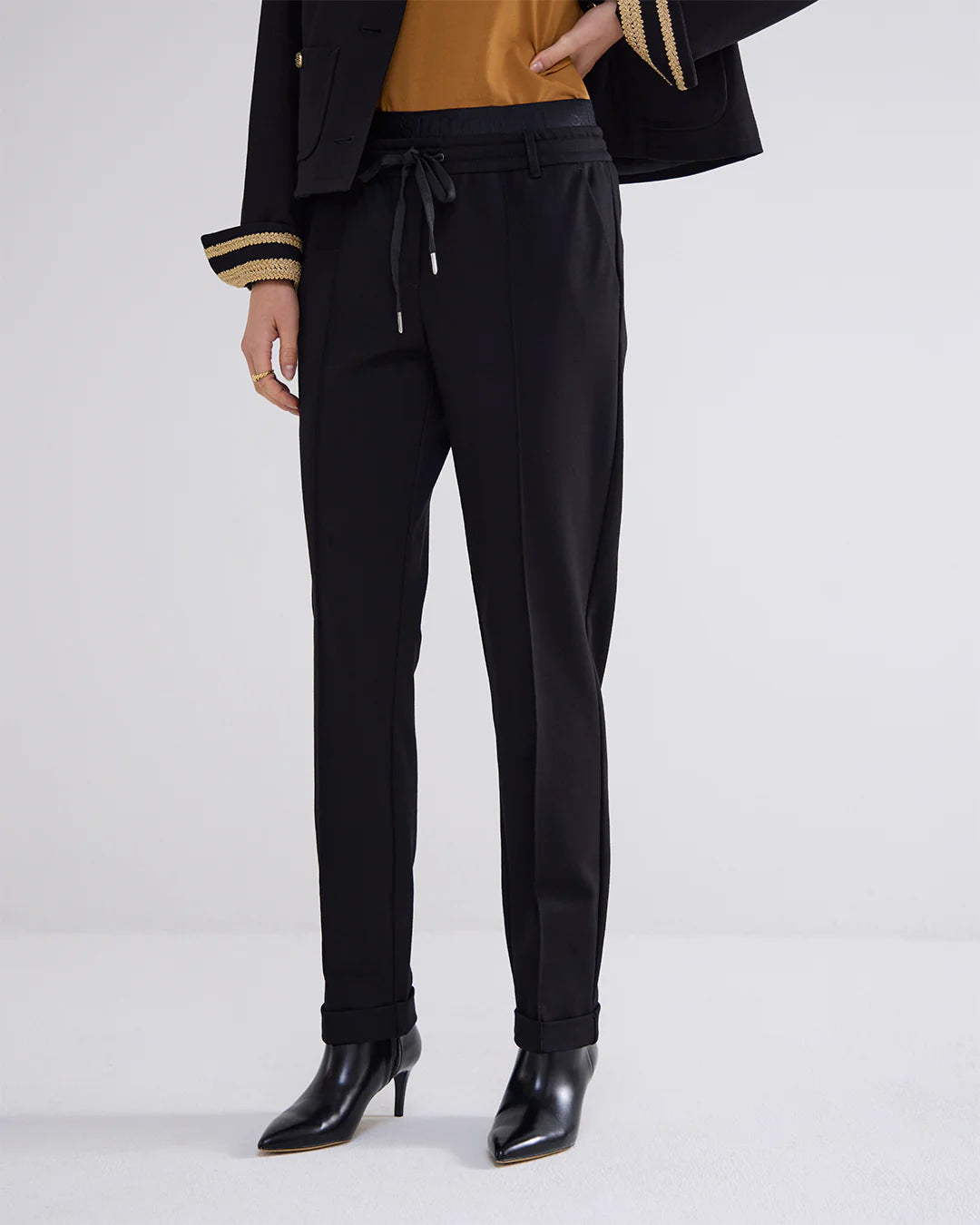 SUMMUM TENCEL TROUERS BLACK